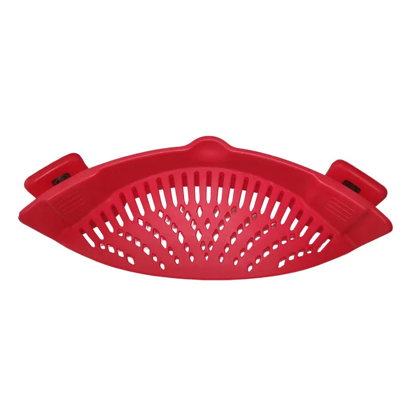 Clip-On Silicone Pot Strainer – Spill-Free Draining Tool
