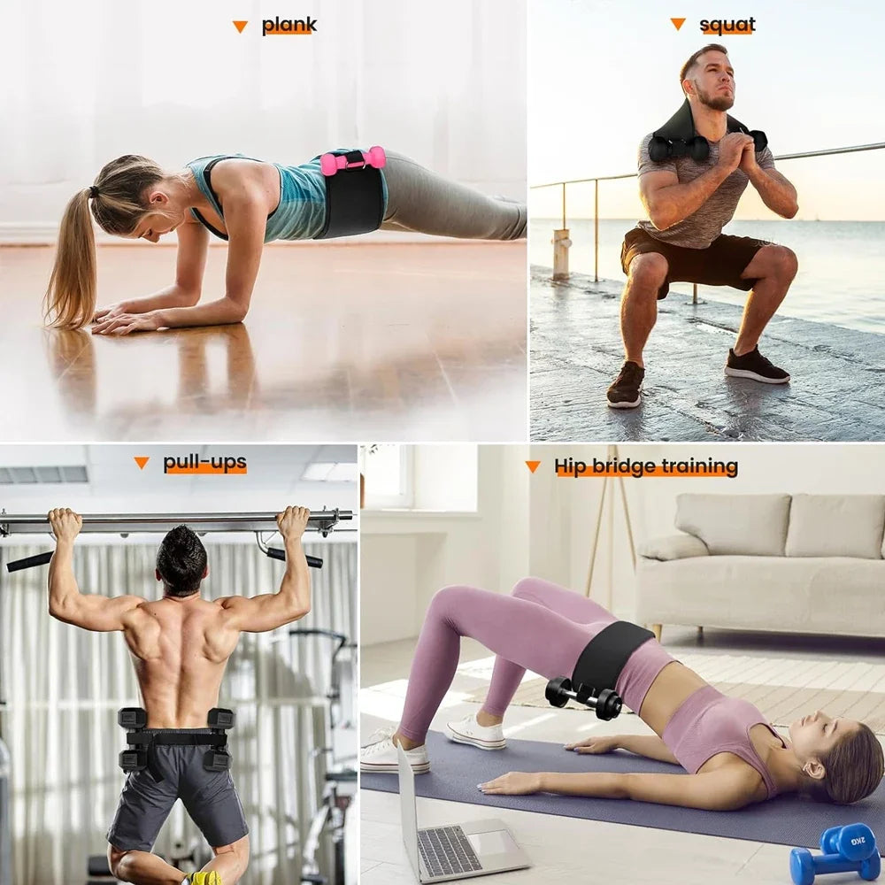 Hip Thrust Strap for Dumbbells – Glute & Leg Workout Belt