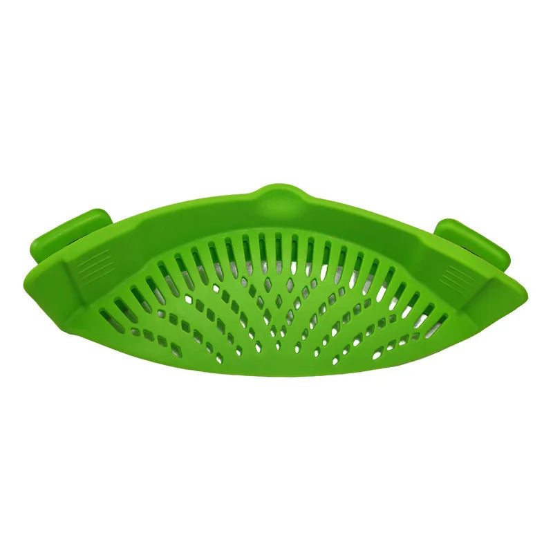 Clip-On Silicone Pot Strainer – Spill-Free Draining Tool