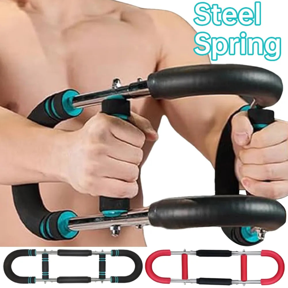 Adjustable Steel Spring Chest Expander – Upper Body Strength Training Equipment for Home & Gym