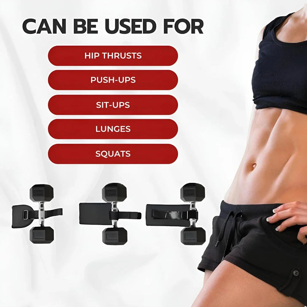 Hip Thrust Strap for Dumbbells – Glute & Leg Workout Belt