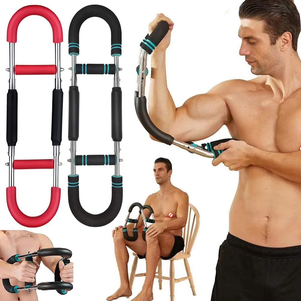 Adjustable Steel Spring Chest Expander – Upper Body Strength Training Equipment for Home & Gym