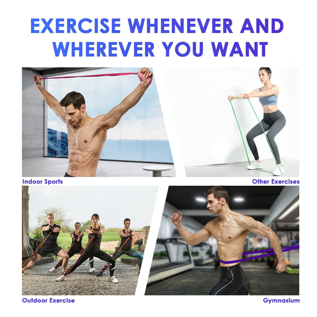 Latex Exercise Bands Set – Resistance Loops for Toning & Stretching