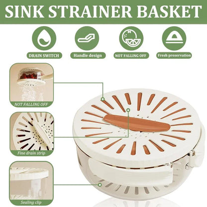 Multifunctional Colander Bowl with Lid & Handle – Wash & Store Fruits & Veggies