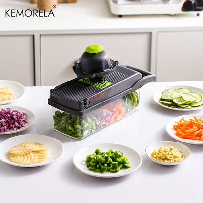 Vegetable Cutter with Safety Holder – Chop, Slice, Dice & Grate Easily