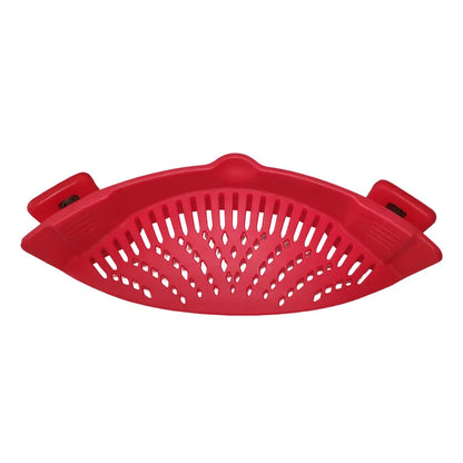 Clip-On Silicone Pot Strainer – Spill-Free Draining Tool