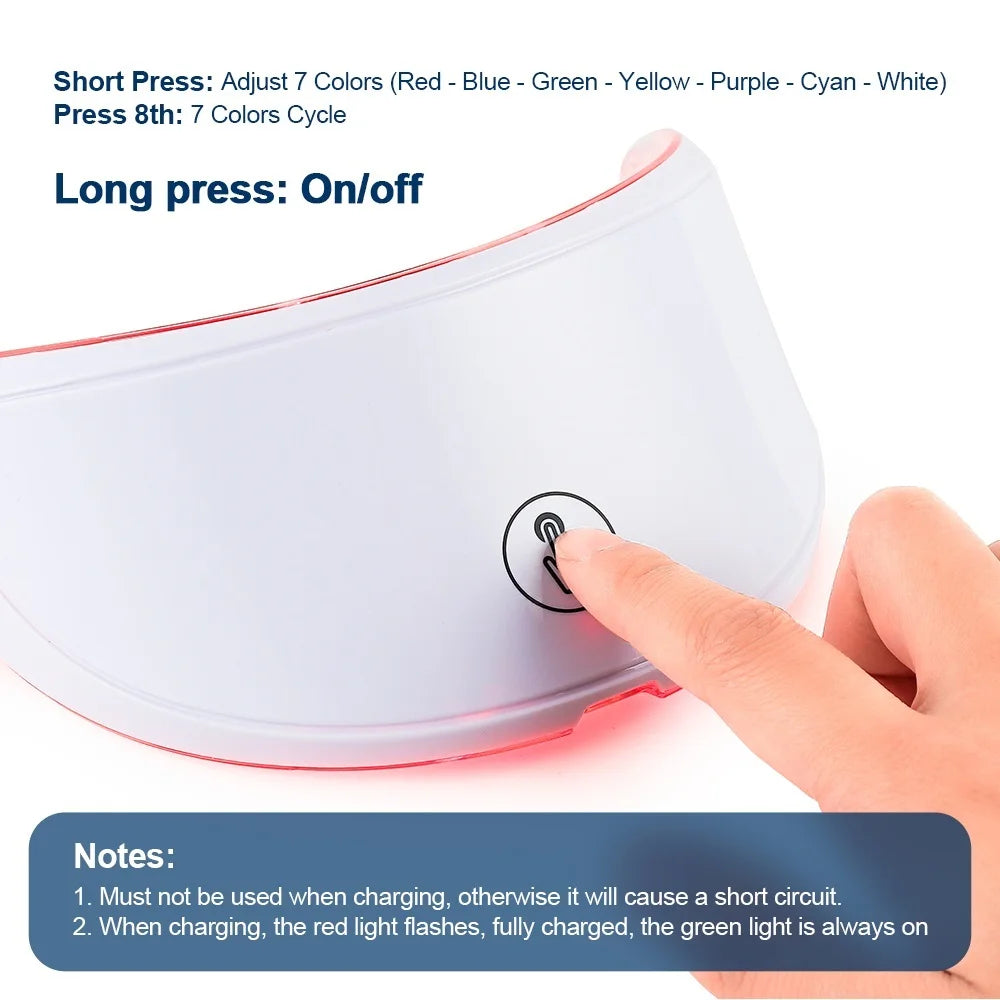 LED Skin Therapy Mask – 7 Colors for Acne, Wrinkles & Glow