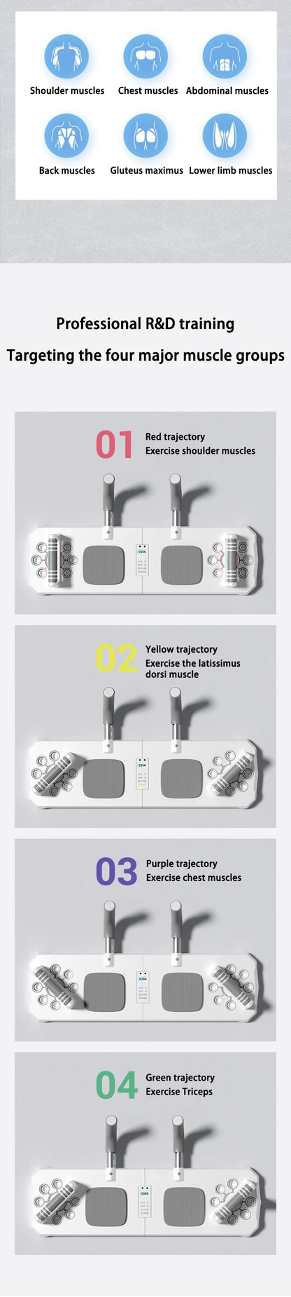 Digital Push-Up Board with Smart Timer & LED Display