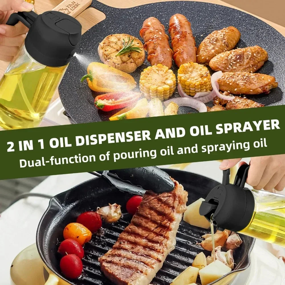 Olive Oil Spray Bottle – Refillable Cooking Mister for Air Fryer, BBQ, and Grilling