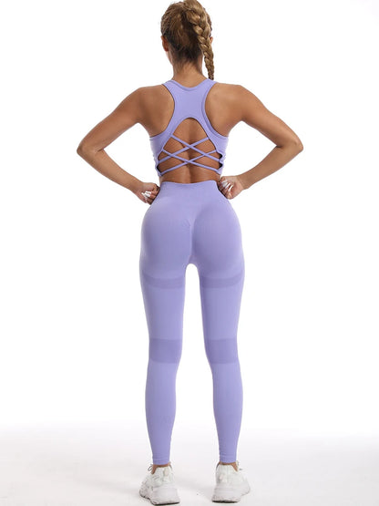 Women's Activewear Yoga Sports Bra & High Waist Leggings