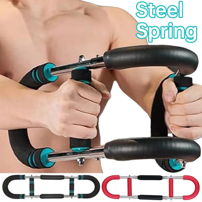 Adjustable Steel Spring Chest Expander – Upper Body Strength Training Equipment for Home & Gym