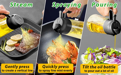 Olive Oil Spray Bottle – Refillable Cooking Mister for Air Fryer, BBQ, and Grilling