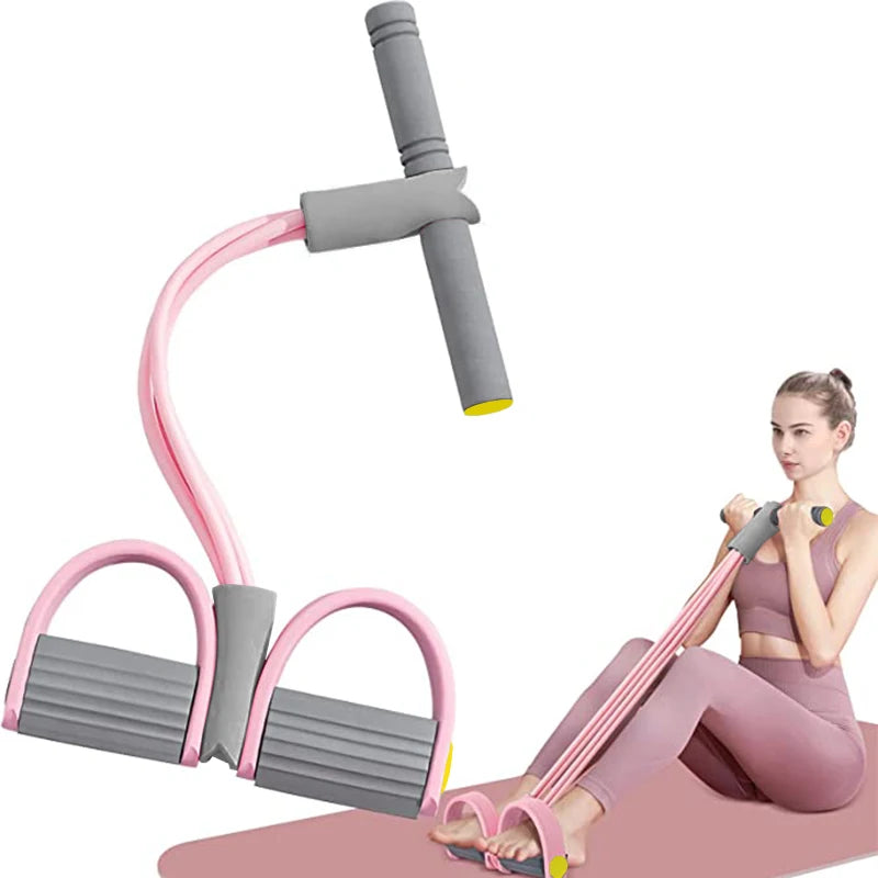 Foot Pedal Resistance Band Trainer – Full Body Home Workout for Waist, Legs & Arms