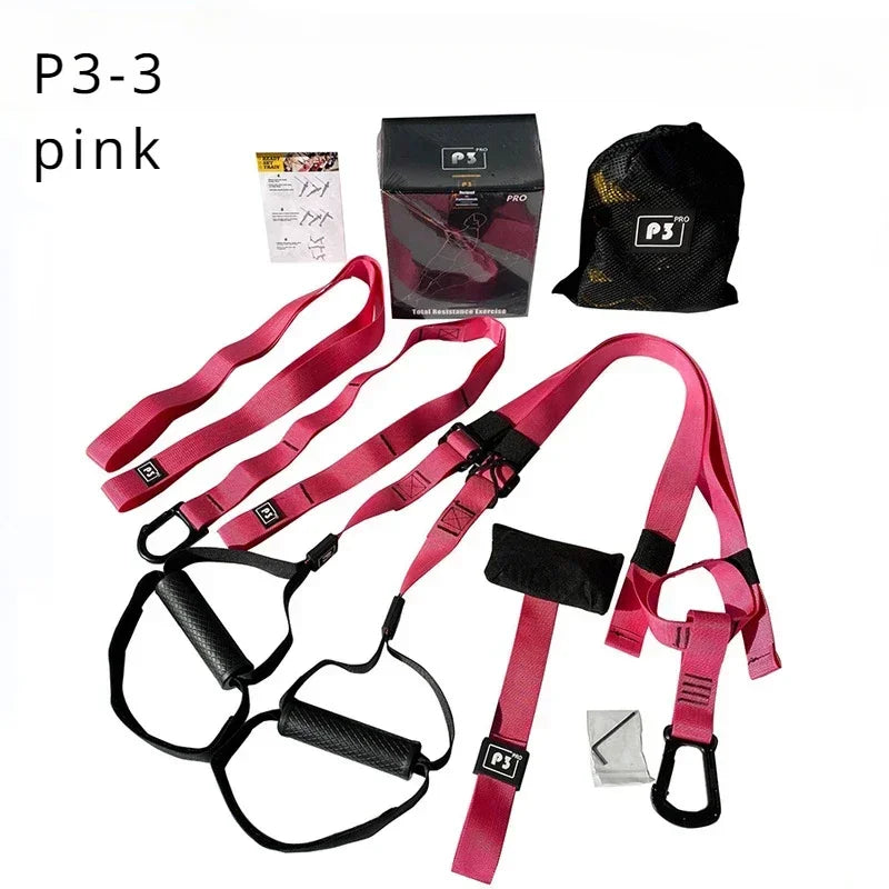 Adjustable Suspension Training System – Full Body Home Gym Workout Trainer with Door Anchor | Strength, Core, Fat Burning Fitness Straps
