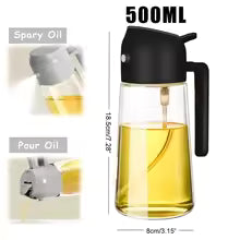 Olive Oil Spray Bottle – Refillable Cooking Mister for Air Fryer, BBQ, and Grilling