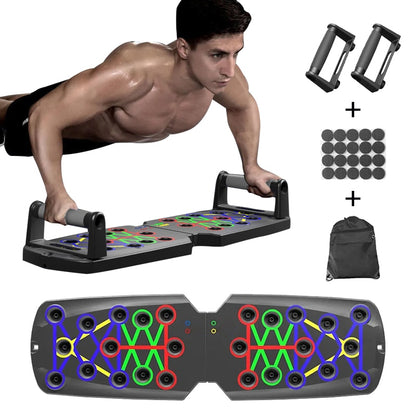 Portable Push-Up Board Set – Full Body Workout System for Home & Gym